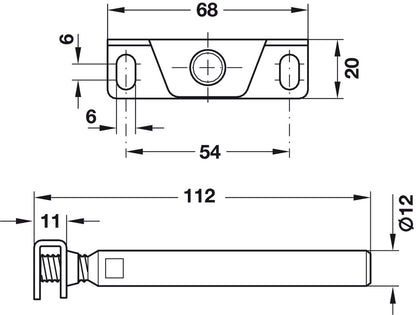 Floating Shelf Brackets - 112mm - Pack of 4