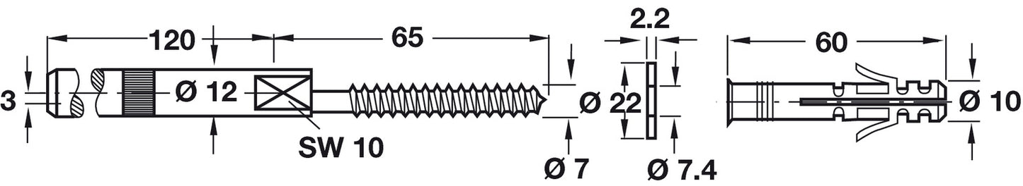 Floating Shelf Bracket for Masonry Walls