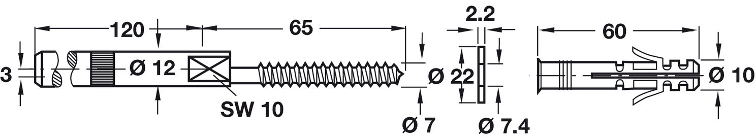 Floating Shelf Bracket for Masonry Walls