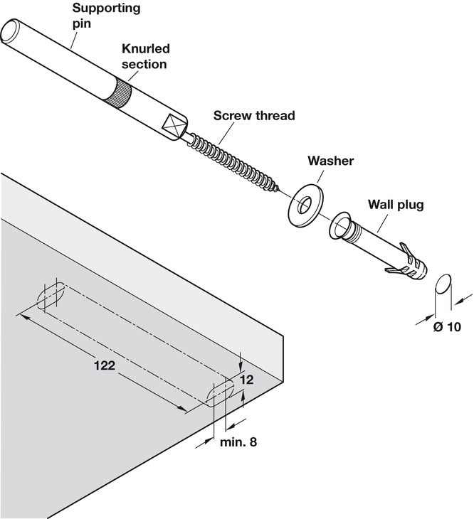 Floating Shelf Bracket for Masonry Walls