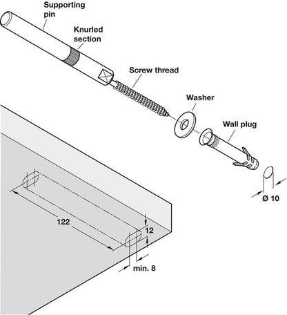 Floating Shelf Bracket for Masonry Walls