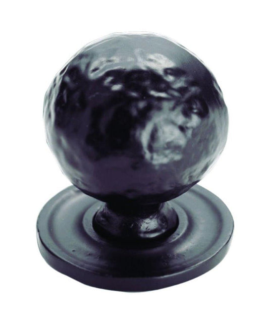 Hammered Pattern Ball Knob 32mm - Black Antique