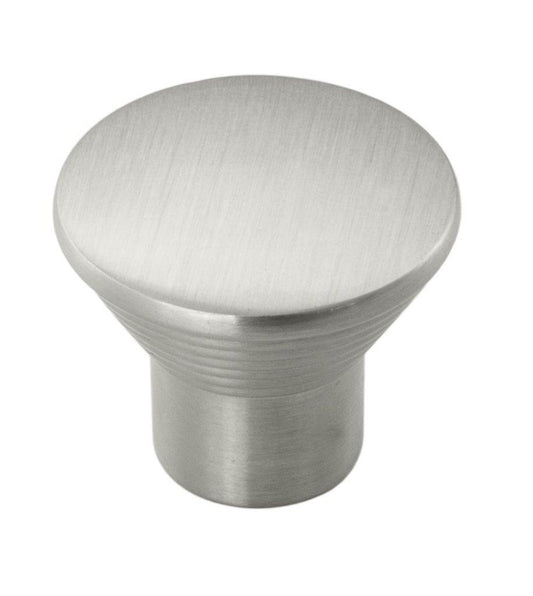 Satin Nickel Ringed Cabinet Knob - 28.5mm