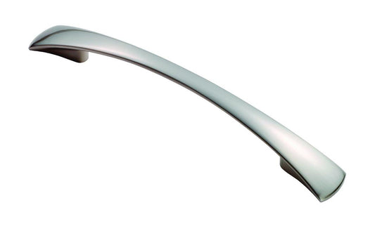 Satin Nickel Waisted Bow Cabinet Handle - 128mm Centres