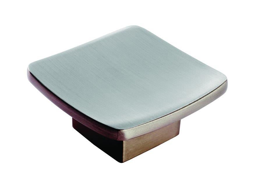 Satin Nickel Square Cabinet Knob - 44mm