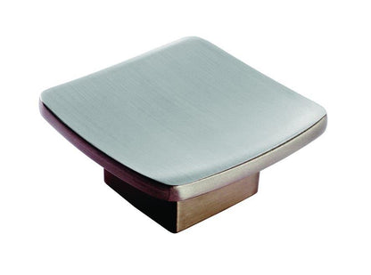 Satin Nickel Square Cabinet Knob - 44mm