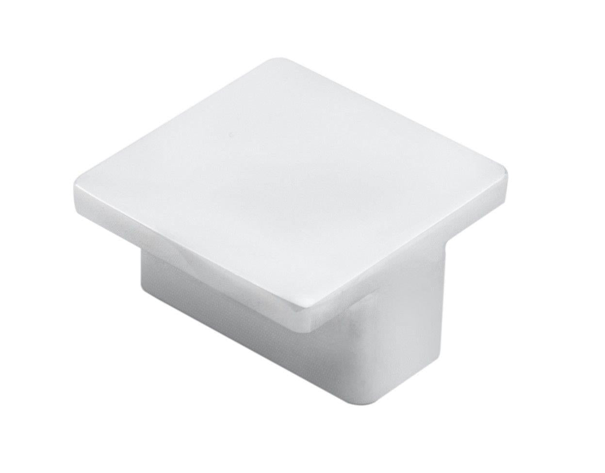 Polished Chrome Square Cabinet Knob - 38mm