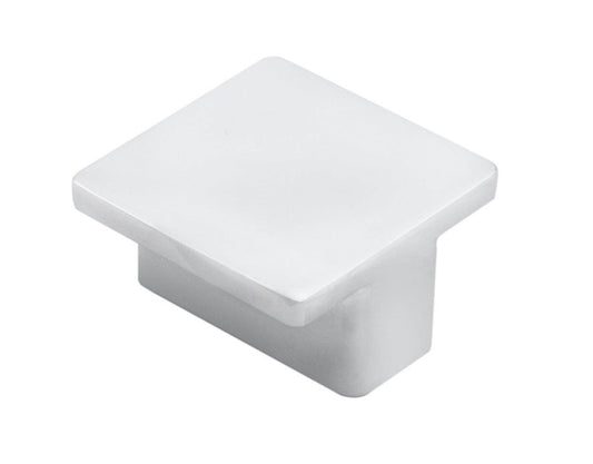 Polished Chrome Square Cabinet Knob - 38mm