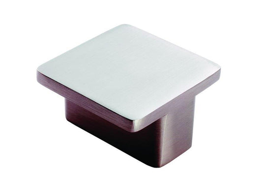Satin Nickel Square Cabinet Knob - 38mm