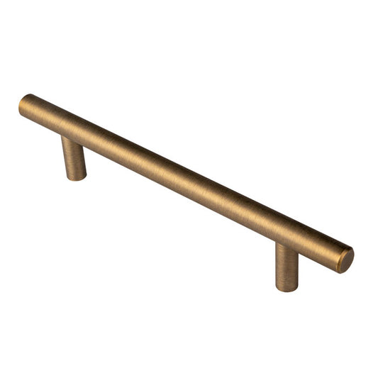 Antique Brass T-Bar Cabinet Handle - 128mm Centres