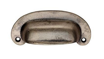 Pewter Finish Oval Plate Cup Handle | 85mm Centres