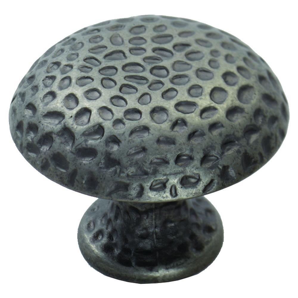 Hammered Pewter Finish Cabinet Knob - 38mm
