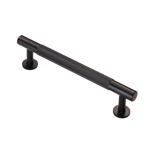 Matt Black Knurled T Bar Cabinet Handle - 224mm Centres