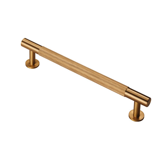 Satin Brass Knurled T Bar Cabinet Handle