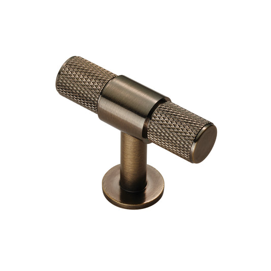 Lines Knurled T Bar Cabinet Knobs