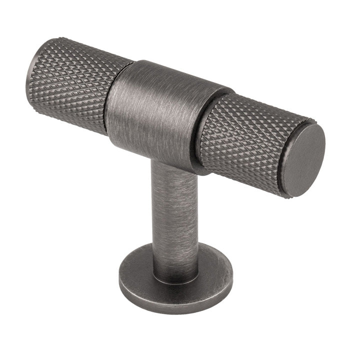 Lines Knurled T Bar Cabinet Knobs