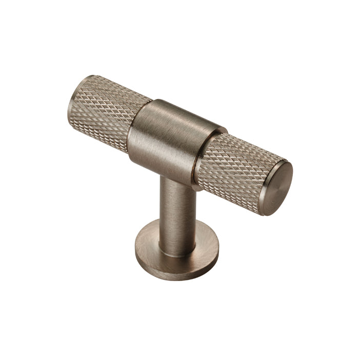 Lines Knurled T Bar Cabinet Knobs