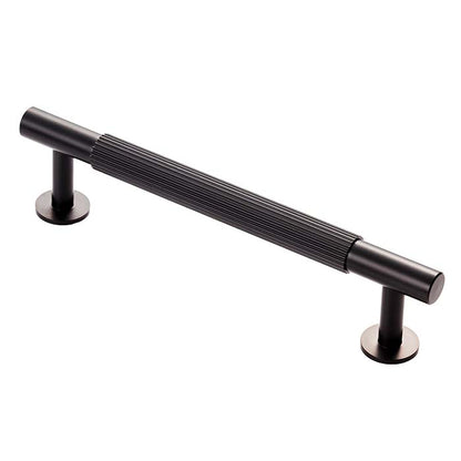 Lines Matt Black Reeded T Bar Cabinet Handles