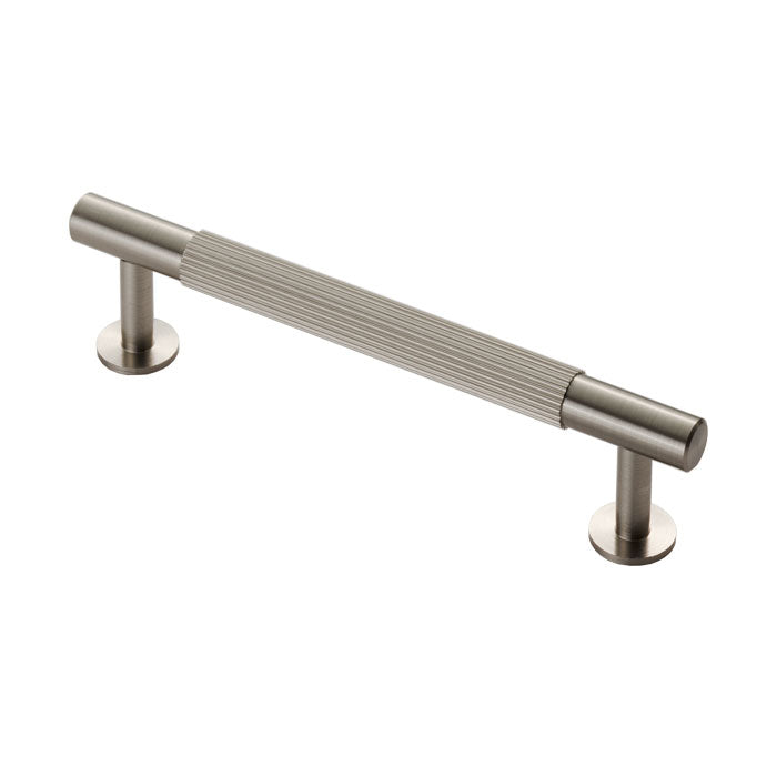 Lines Satin Nickel Reeded T Bar Cabinet Handles
