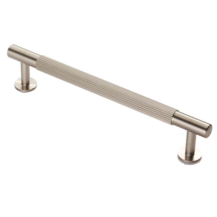 Lines Satin Nickel Reeded T Bar Cabinet Handles