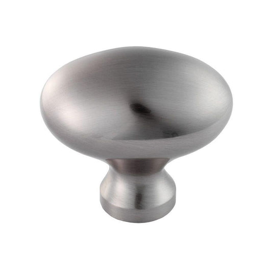 Oval Pattern Cupboard Knob - 32mm - 22mm - Satin Nickel