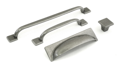 George Pewter Finish Square Cabinet Knob - 32mm