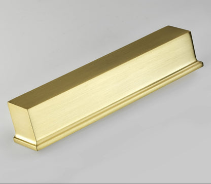 Hamilton Brushed Satin Brass Cup Handle - 128mm Centres