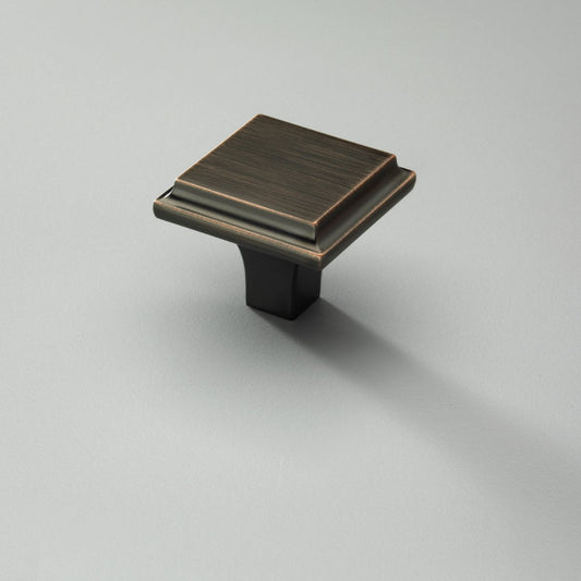 Hamilton American Copper Square Cabinet Knob - 34mm
