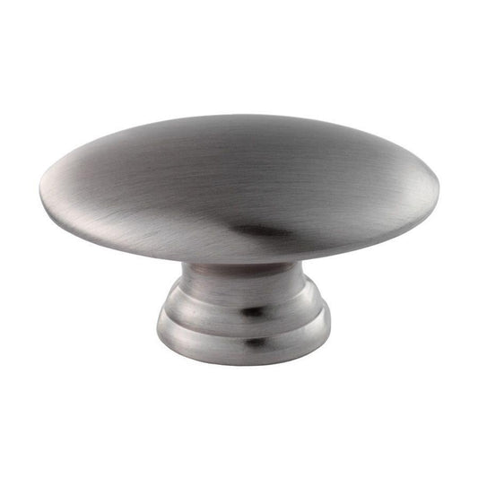 Satin Nickel Oval Cabinet Knob 35mm x 18mm