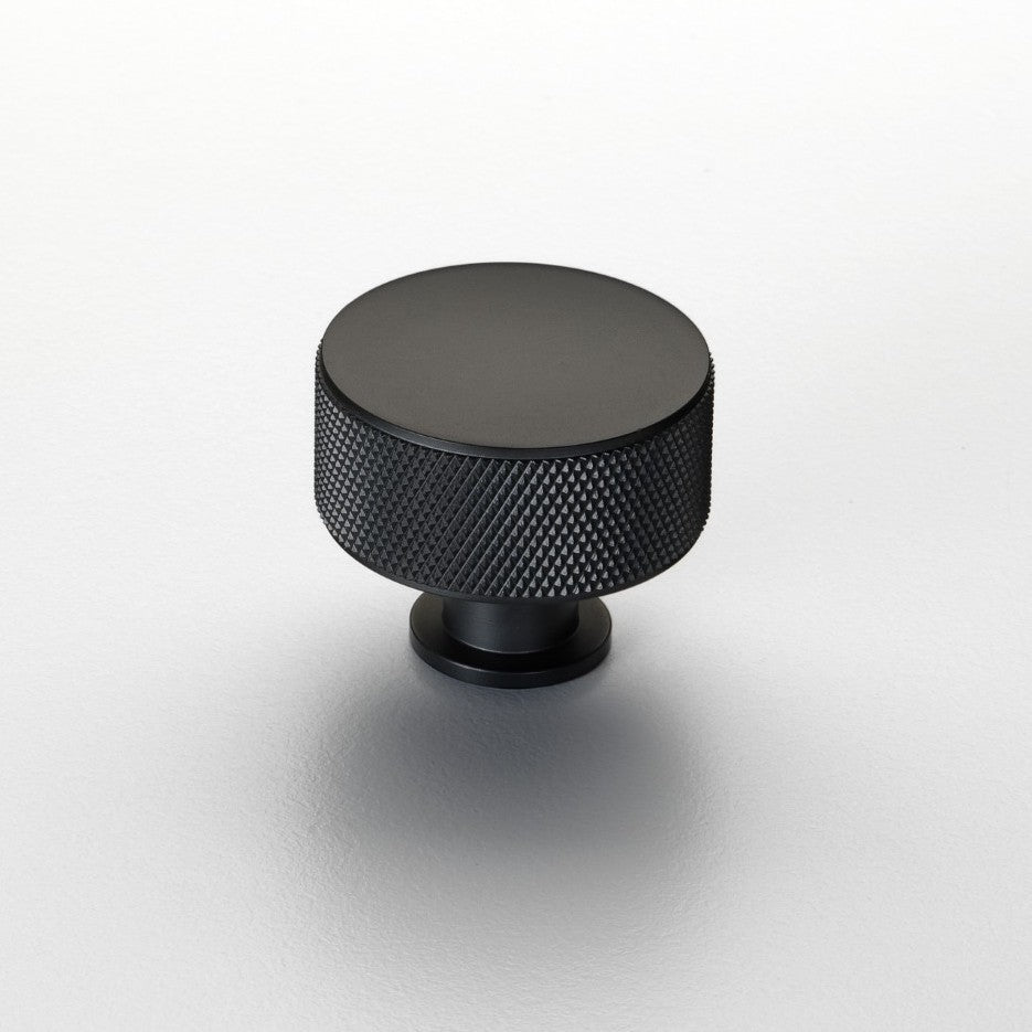 Henley Matt Black Knurled Cabinet Knobs