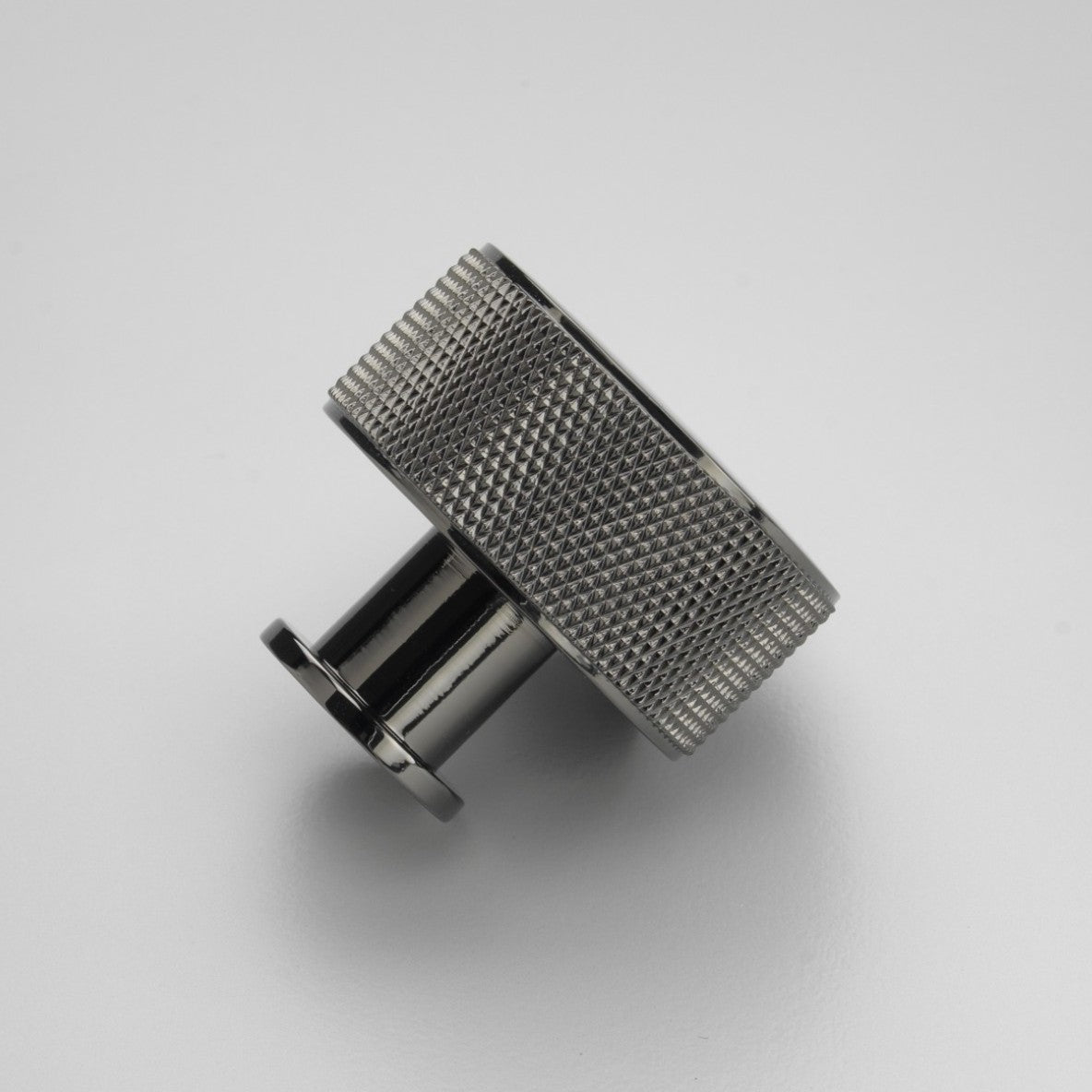 Henley Polished Black Nickel Knurled Cabinet Door Knobs