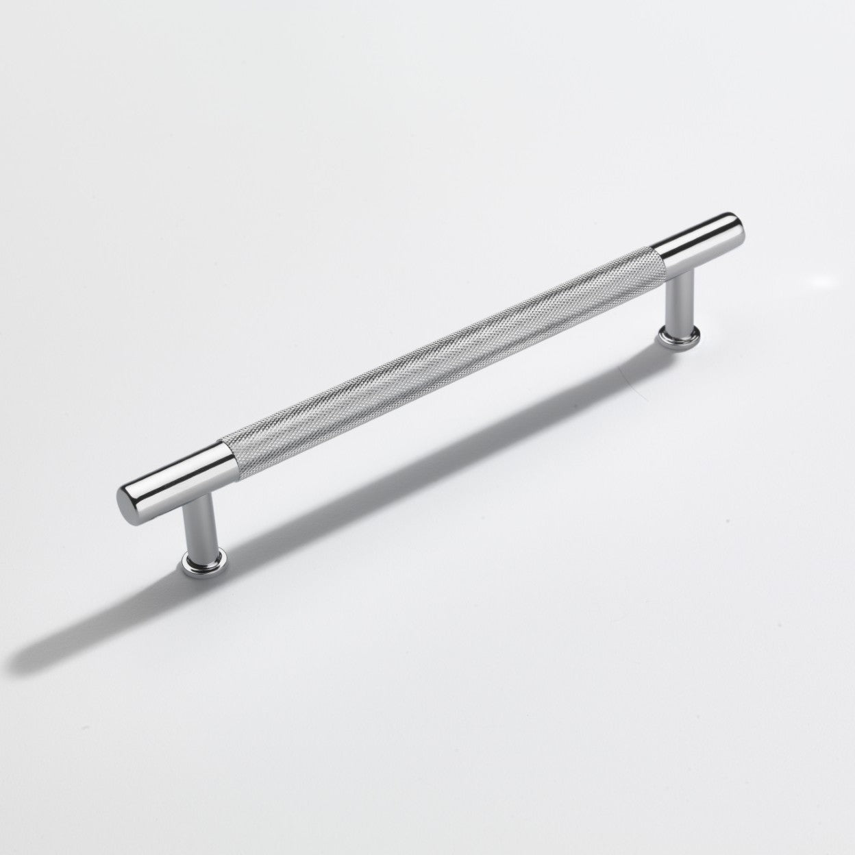 Henley Polished Chrome Finish Knurled Cabinet T Bar Handles