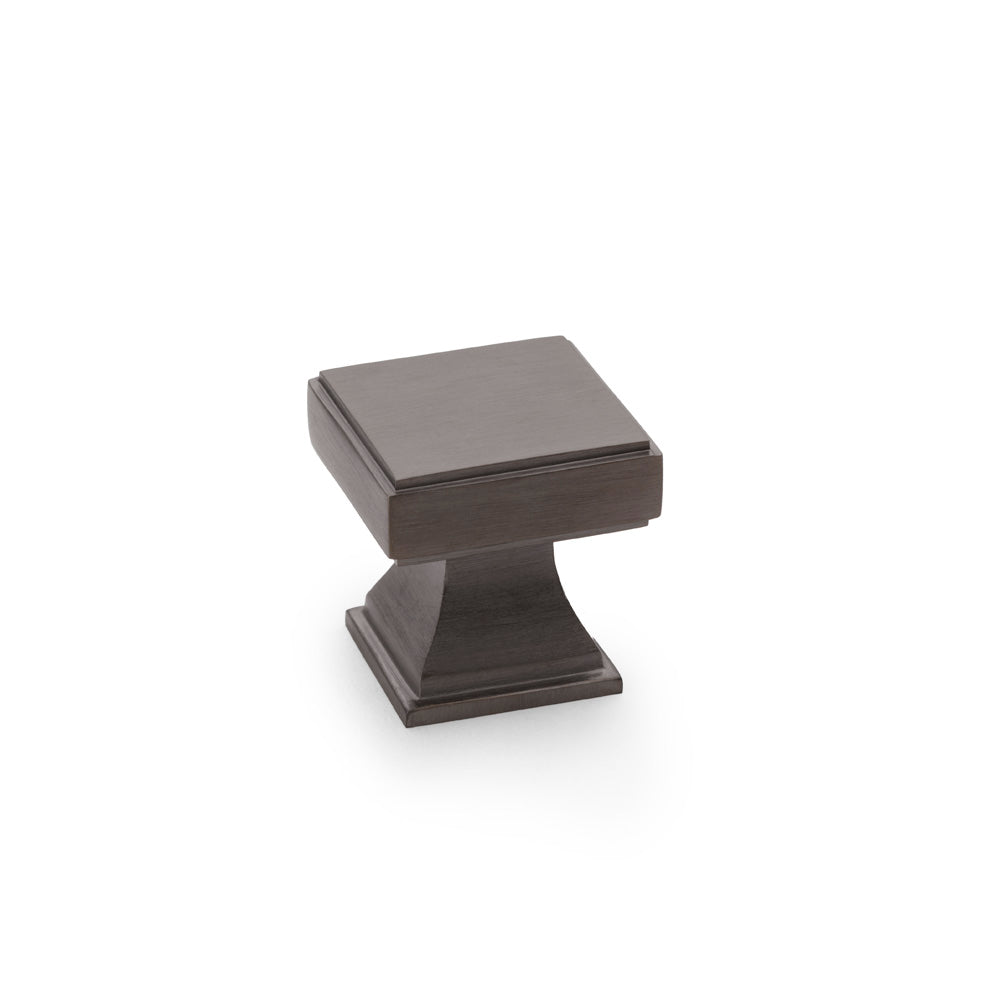 Jesper dark bronze square cabinet knob - 30mm