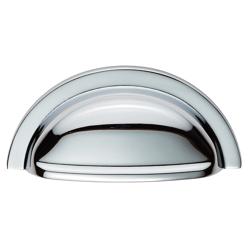 Polished Chrome Cabinet Cup Pull Handle | 76mm Centres