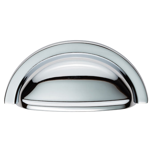 Polished Chrome Cabinet Cup Pull Handle | 76mm Centres