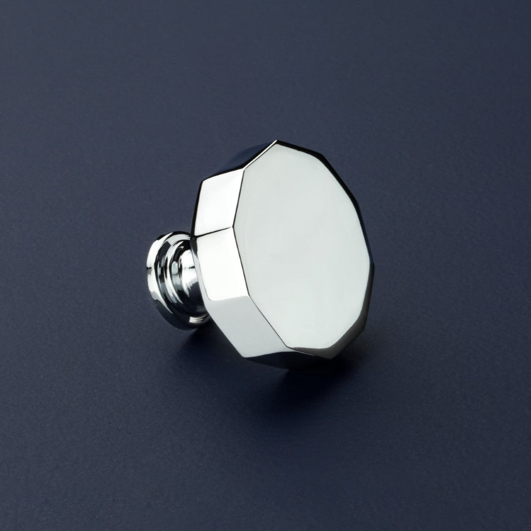 Leamington Decagonal Polished Chrome Cabinet Knob - 40mm