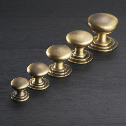 Victorian antique brass cabinet knob range