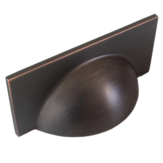 Monmouth American Copper Square Cabinet Cup Handle - 64mm Centres