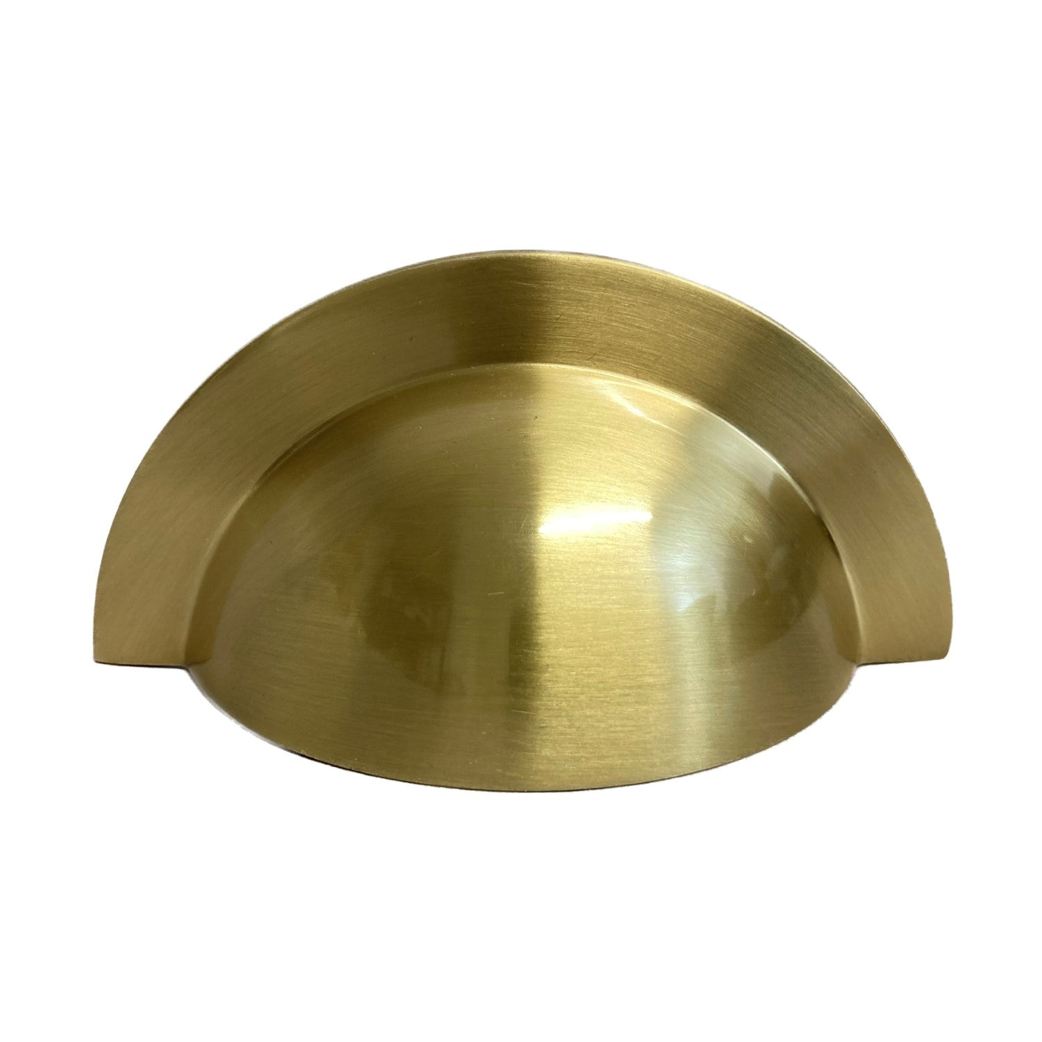 Monmouth Brushed Satin Brass Cabinet Cup Handle - 64mm Centres