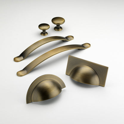 Monmouth American Bronze Square Cabinet Cup Handle - 64mm Centres