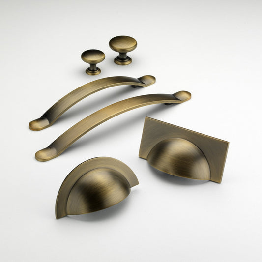 Monmouth American Bronze Square Cabinet Cup Handle - 64mm Centres