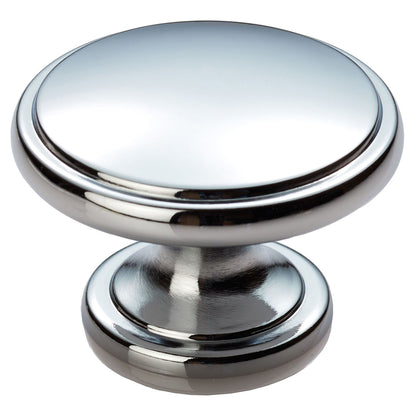 Oxford Polished Chrome Kitchen Cabinet Door Knobs - 38mm Diameter