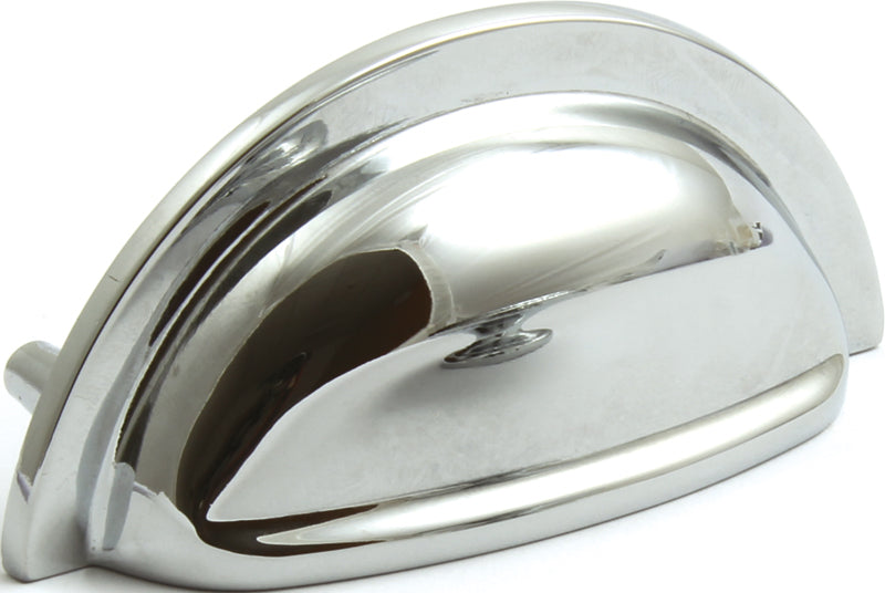 Polished Chrome Cabinet Cup Pull Handle | 76mm Centres