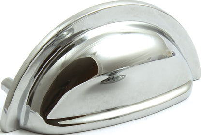 Polished Chrome Cabinet Cup Pull Handle | 76mm Centres
