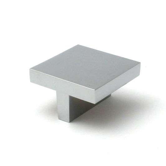 Polished Chrome Square Cabinet Knob - 42mm
