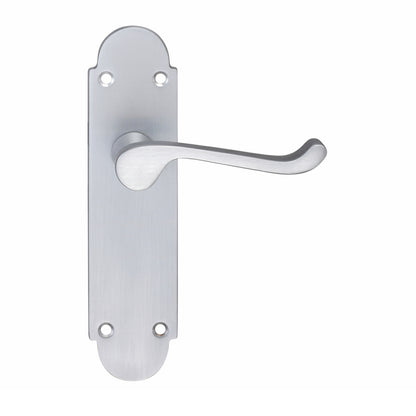 Satin Chrome Victorian Scroll Door Handles