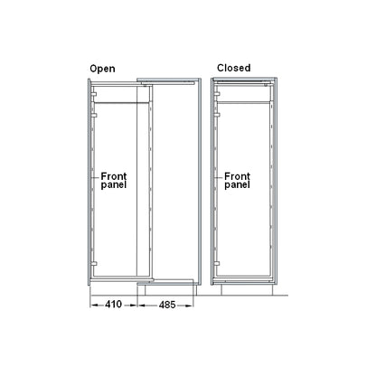 300mm Kitchen Larder Unit, Centre Mounting, 1950-2200mm