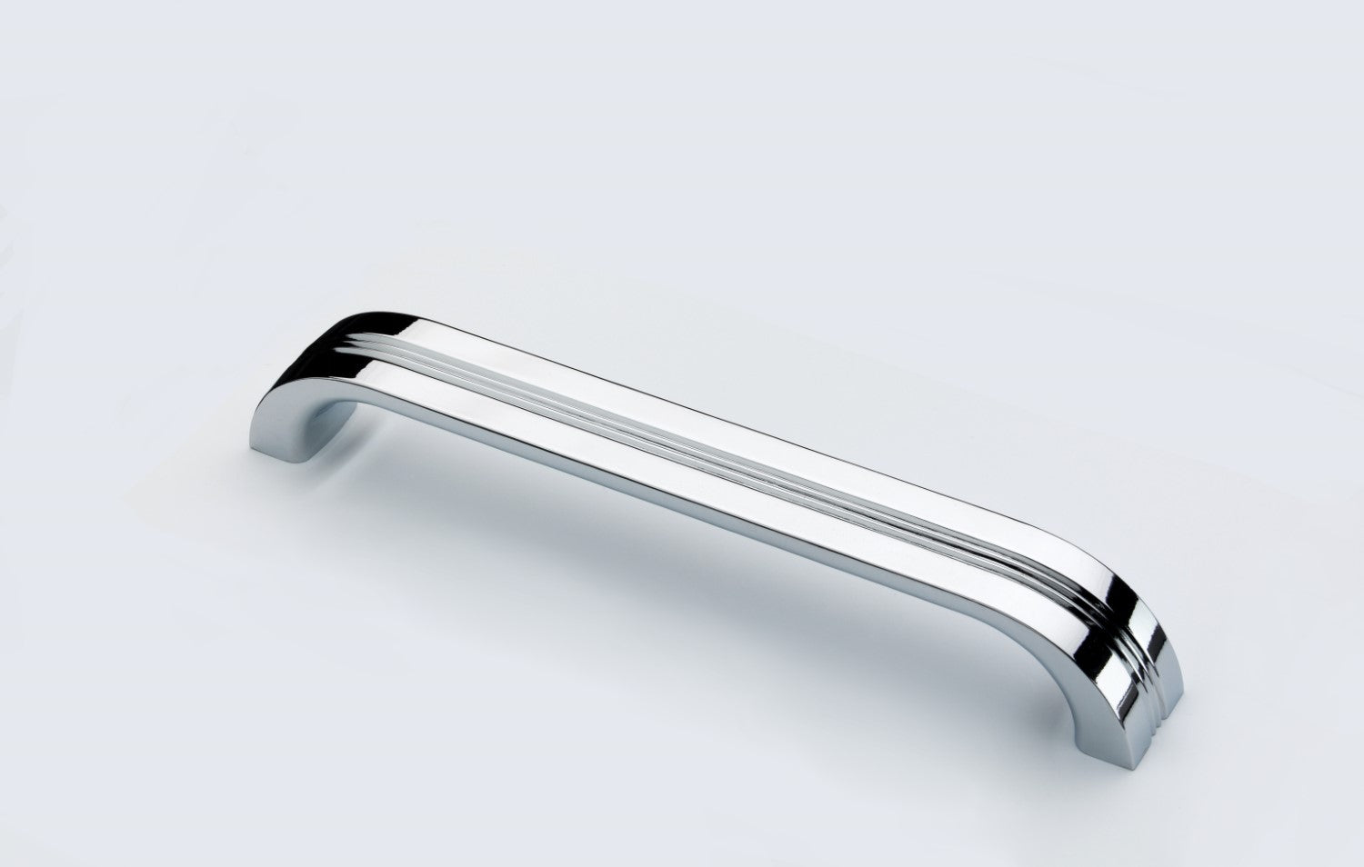 Retro Cabinet D Handle in Polished Chrome - 160mm Centres