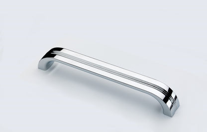 Retro Cabinet D Handle in Polished Chrome - 160mm Centres