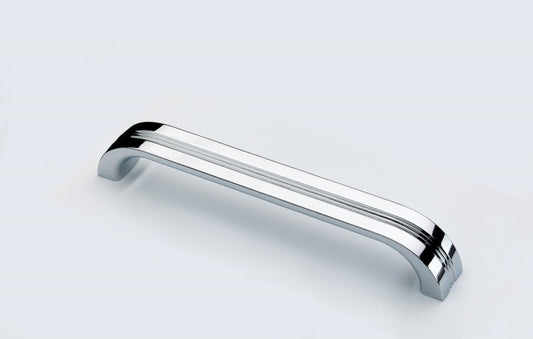 Retro Cabinet D Handle in Polished Chrome - 160mm Centres